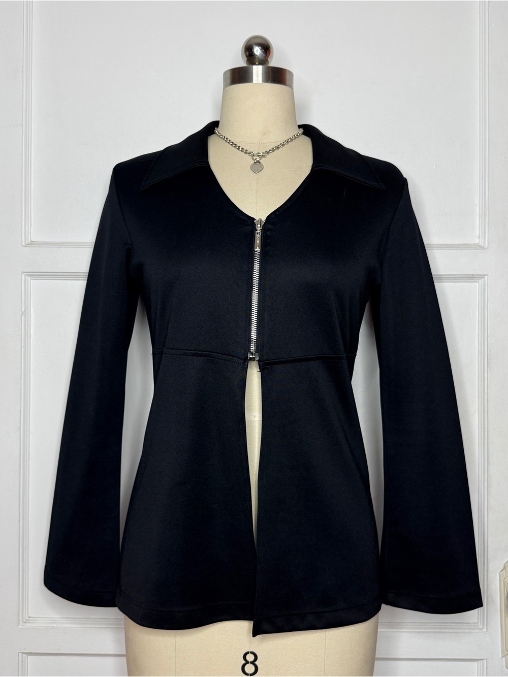 Black slit front top